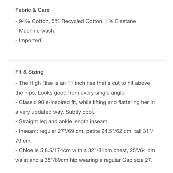 ❤️ GAP Cheeky Jeans size 14 High-Rise Raw-Hem Button-Fly Crop Jeans 14 NWTS-$80 - Picture 7 of 7